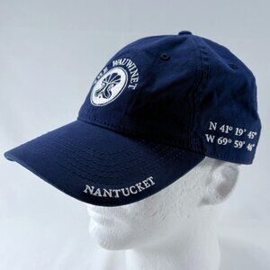 The Wauwinet Nantucket Massachusetts Embroidered Navy Blue Dad Baseball Cap Hat
